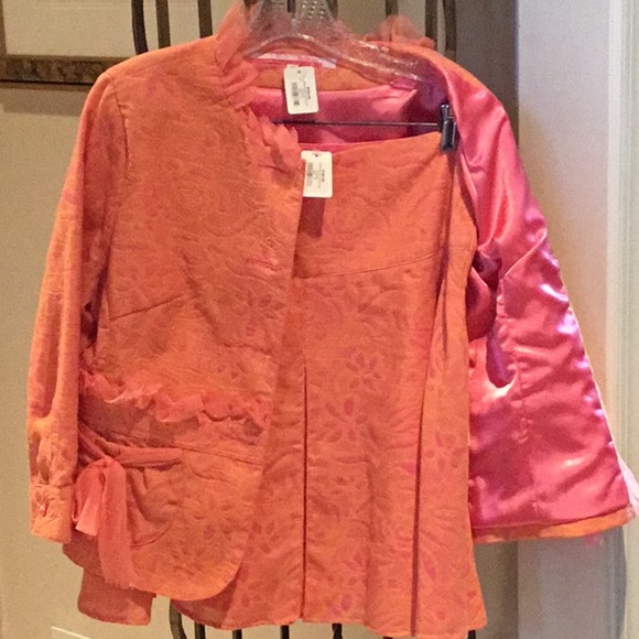 Gorgeous Orange & Fushia Jacket($330)& Skirt($158) - Picture 2 of 5